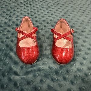 Toddler dress shoes- red shimmer- size 4